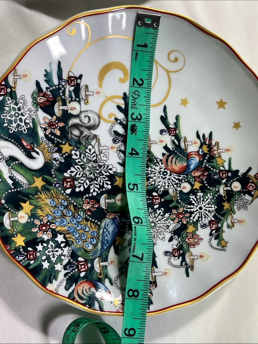 Williams Sonoma Night Before Christmas Dessert Plates - Gold Trim (Set of 4)